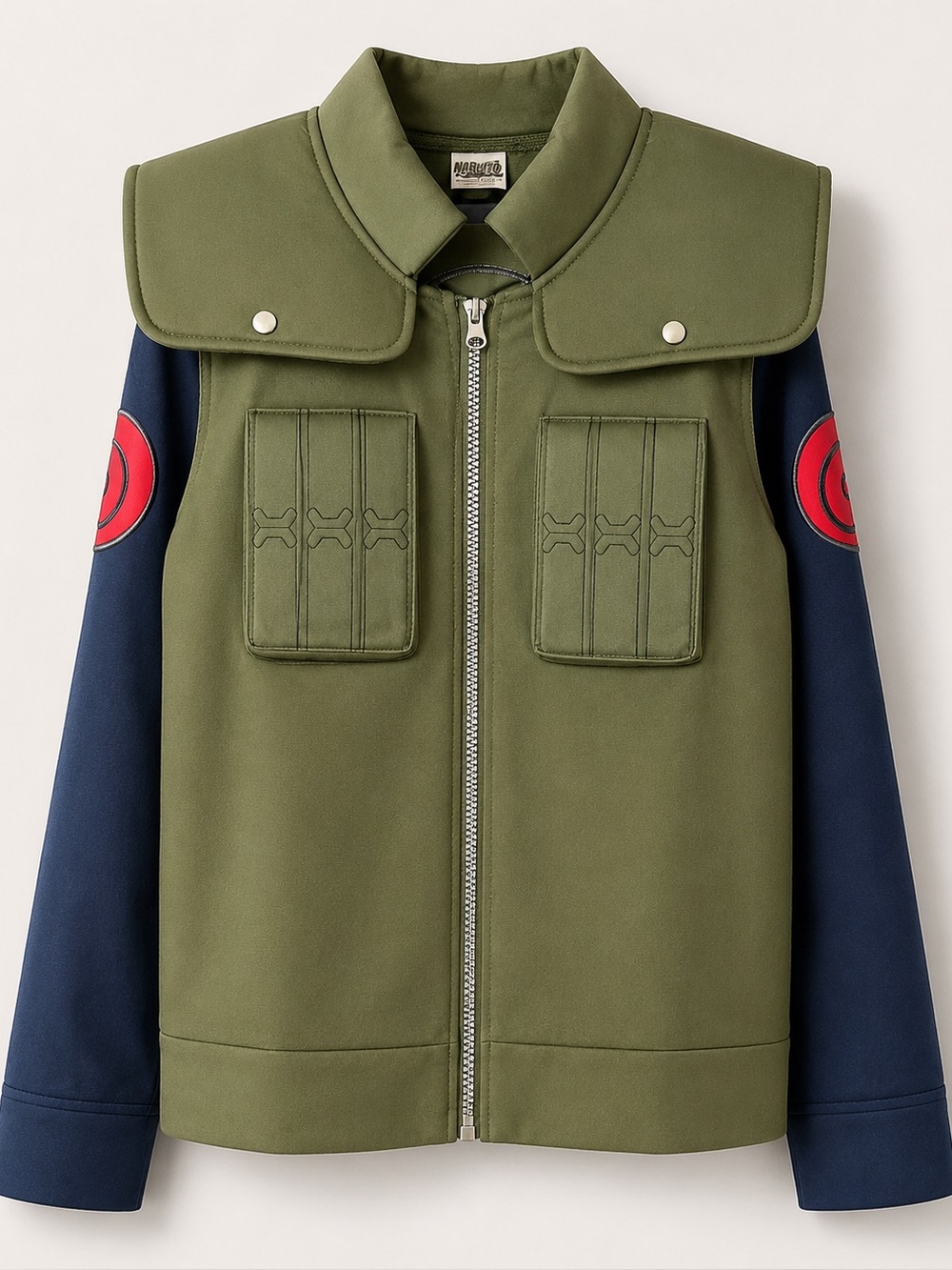 Naruto Shippuden Kids Jonin Flak Vest Jacket Size M Konoha Anime Cosplay Green
